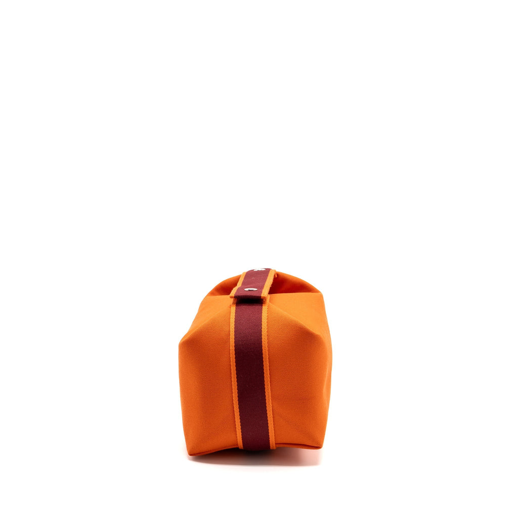 HERMES TROUSSE DE TOILETTE BRIDE A BRAC TRAVEL POUCH CANVAS ORANGE SHW