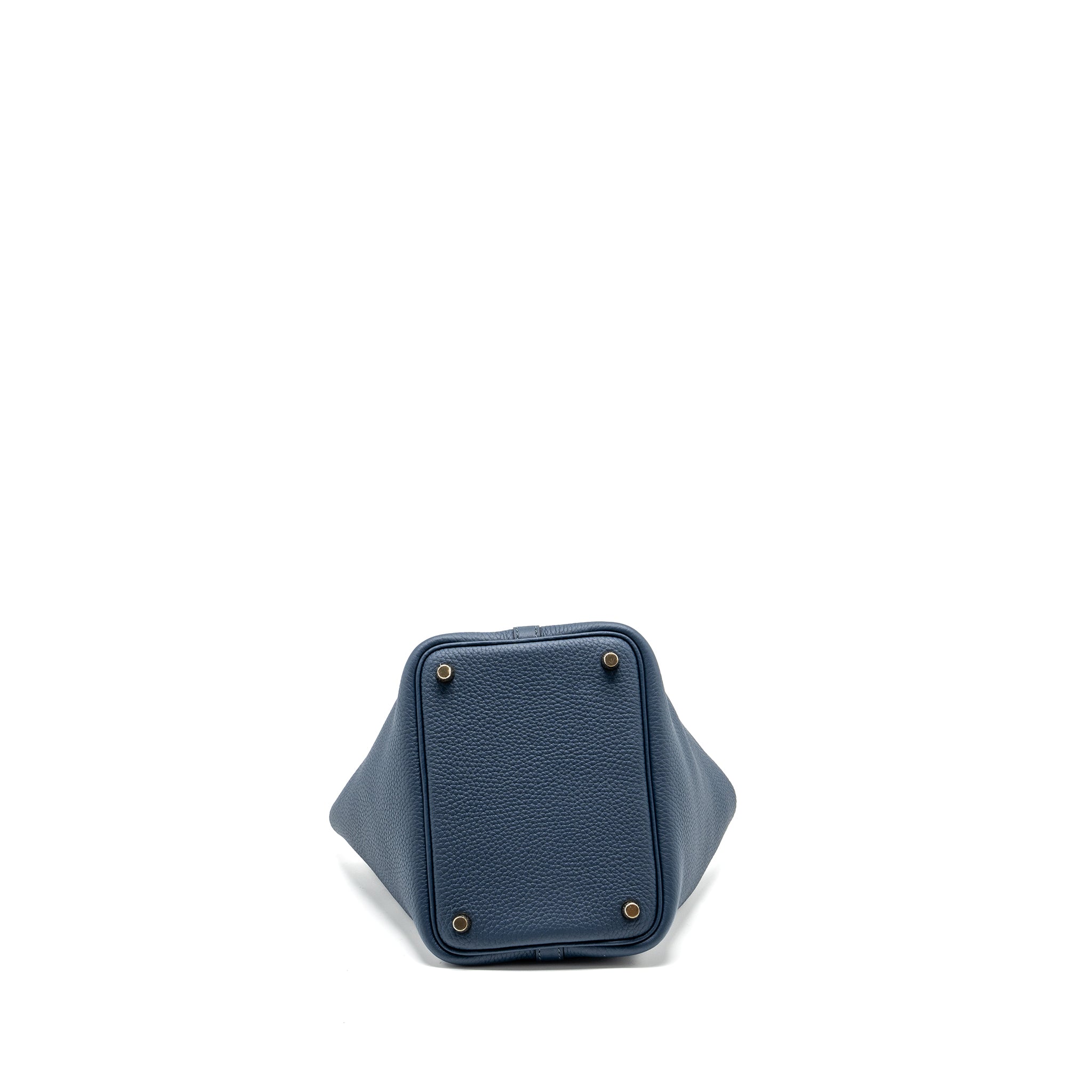 HERMES PICOTIN 18 LOCK BAG CLEMENCE BLEU DE PRUSSE GHW