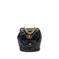CHANEL 24C 19 BACKPACK SHINY LAMBSKIN BLACK MULTICOLOUR HARDWARE(MICROCHIP)