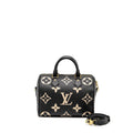 LOUIS VUITTON SPEEDY 25 BANDOULIERE BICOLOR MONOGRAM EMPREINTE BLACK GHW