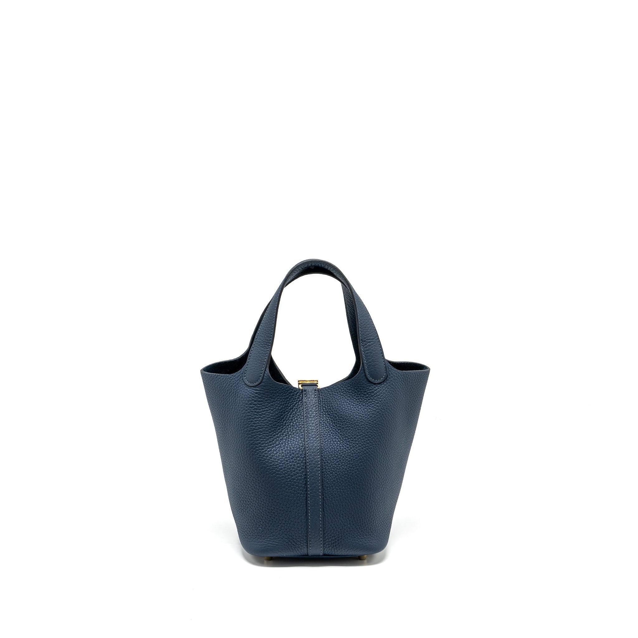 HERMES PICOTIN 18 LOCK BAG CLEMENCE BLEU DE PRUSSE GHW