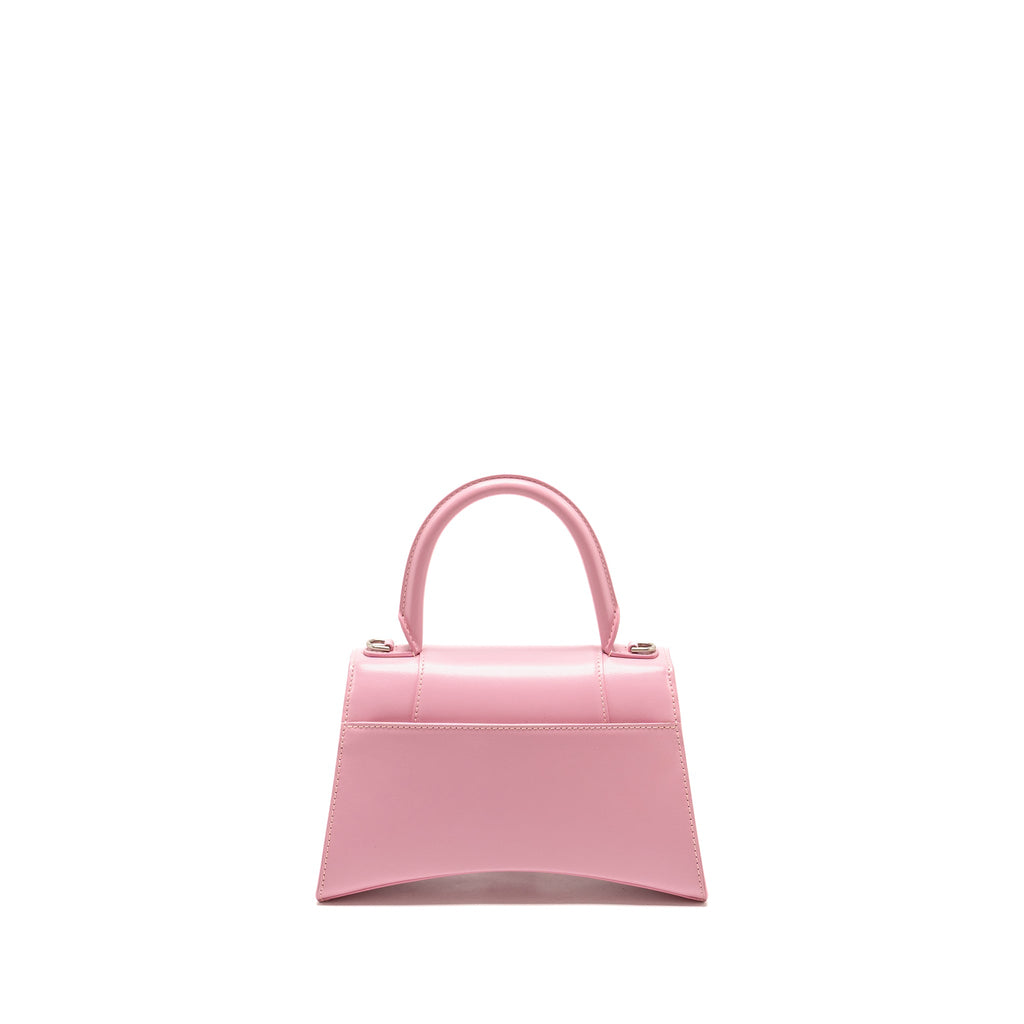 BALENCIAGA SMALL HOURGLASS BAG CALFSKIN PINK SHW