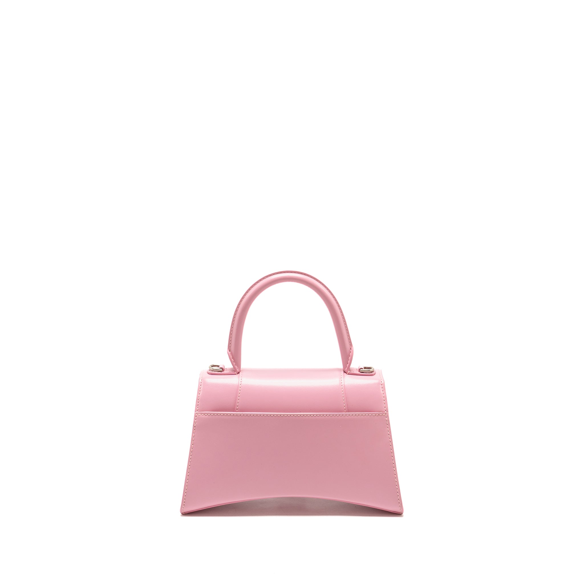 BALENCIAGA SMALL HOURGLASS BAG CALFSKIN PINK SHW