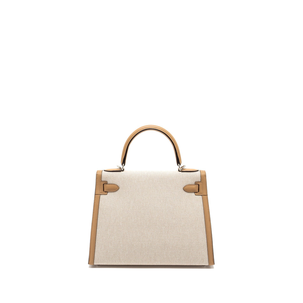 HERMES KELLY 28 SWIFT/CANVAS CHAI SHW