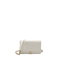 CHANEL BOY WALLET ON CHAIN CAVIAR WHITE LGHW (MICROCHIP)