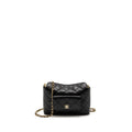 CHANEL FOLD FLAP VANITY CLUTCH WITH CHAIN CAVIAR BLACK GHW (MICROCHIP)