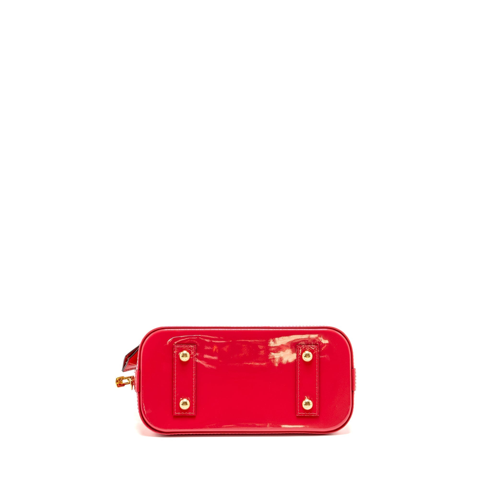 LOUIS VUITTON ALMA BB MONOGRAM PATENT RED GHW