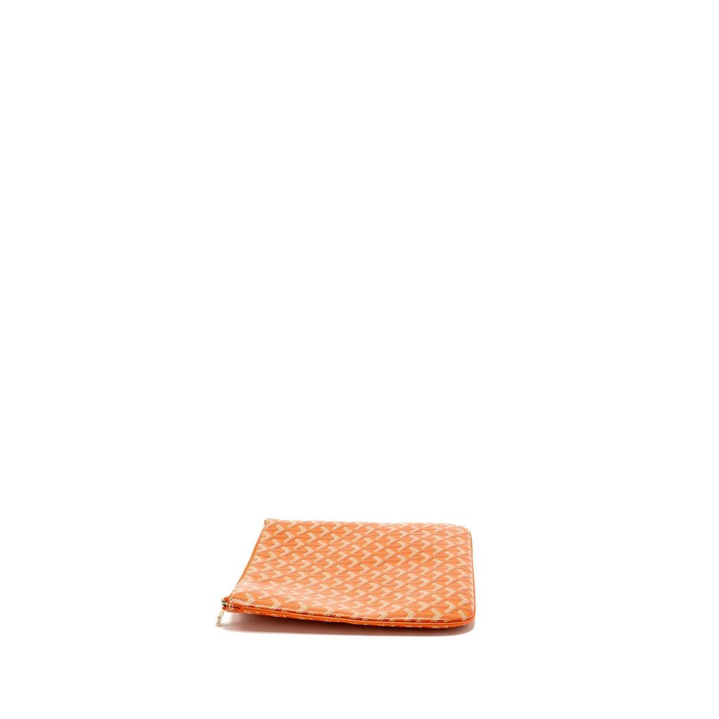 GOYARD SENAT MM POUCH GOYARDINE CANVAS ORANGE SHW