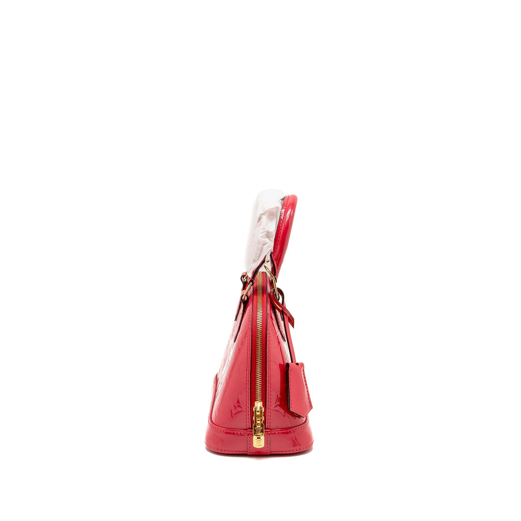 LOUIS VUITTON ALMA BB MONOGRAM PATENT RED GHW