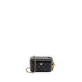 CHANEL PEARL CRUSH LONG VANITY CASE LAMBSKIN BLACK GHW (MICROCHIP)