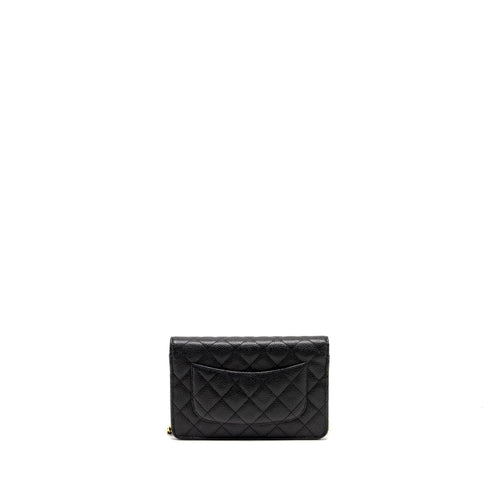 CHANEL CLASSIC WALLET ON CHAIN CAVIAR BLACK GHW