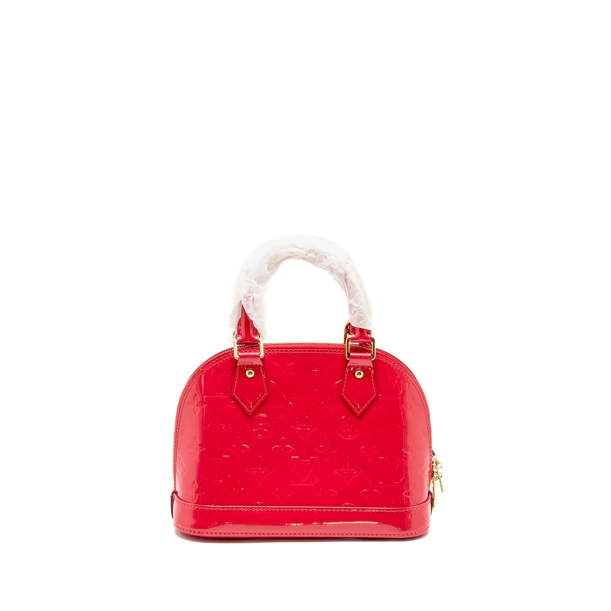 LOUIS VUITTON ALMA BB MONOGRAM PATENT RED GHW