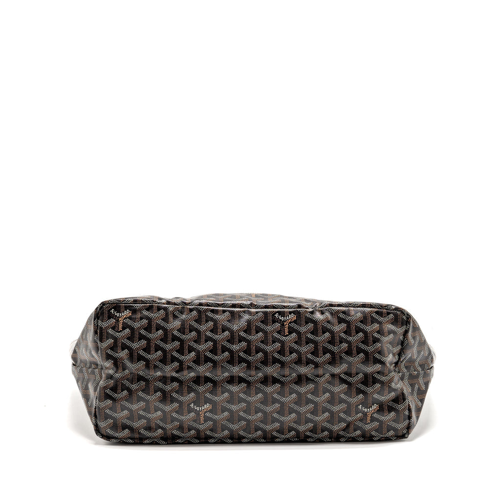 GOYARD SAINT LOUIS PM TOTE BAG GOYARDLINE CANVAS BLACK SHW