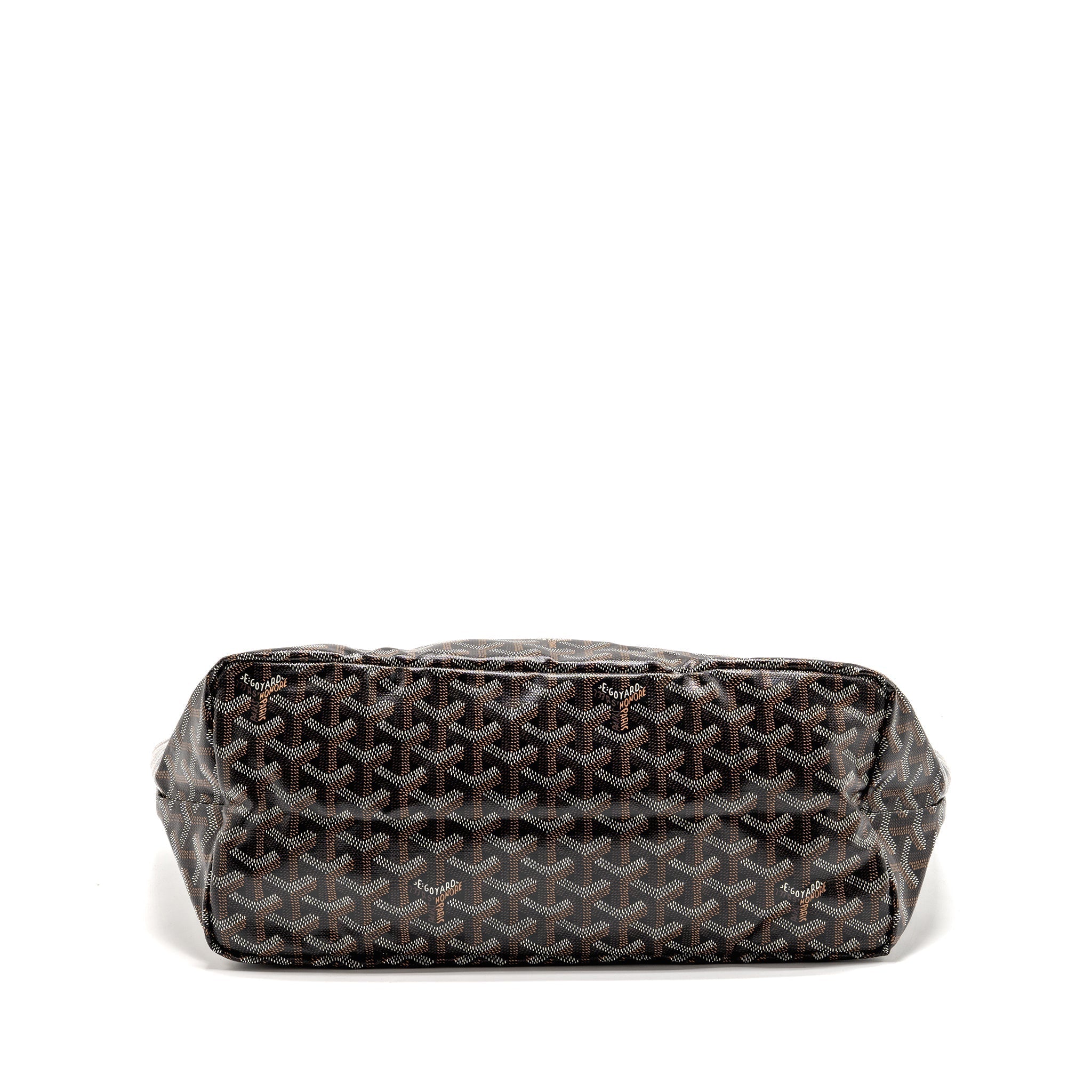 GOYARD SAINT LOUIS PM TOTE BAG GOYARDLINE CANVAS BLACK SHW