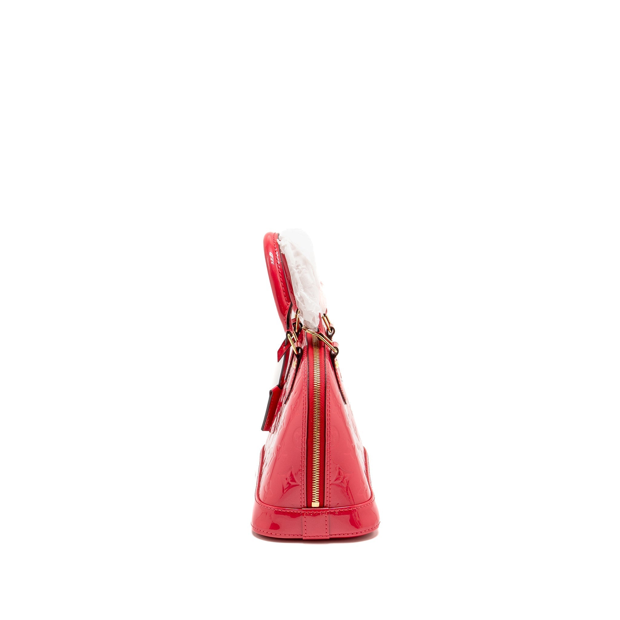 LOUIS VUITTON ALMA BB MONOGRAM PATENT RED GHW