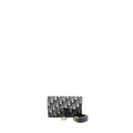 DIOR SADDLE BELT POUCH DIOR OBLIQUE JACQUARD BLUE GHW