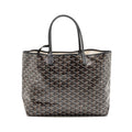 GOYARD SAINT LOUIS PM TOTE BAG GOYARDINE CANVAS/CALFSKIN BLACK