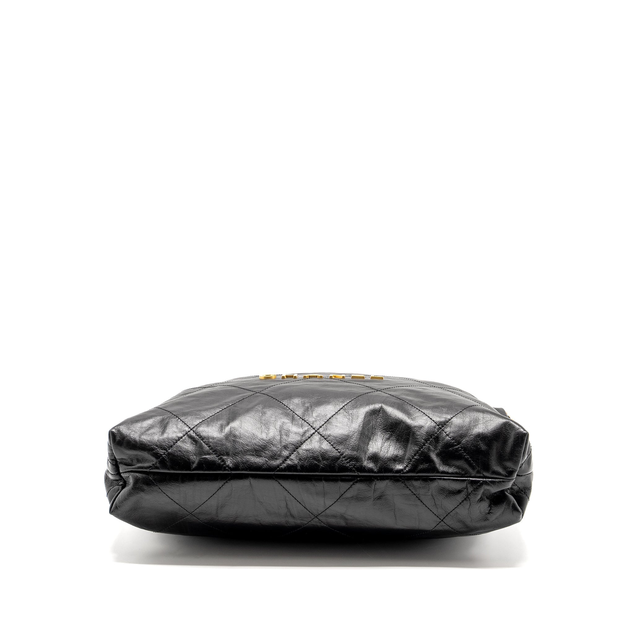 CHANEL 23A MEDIUM 22 BAG CALFSKIN BLACK GHW (MICROCHIP)
