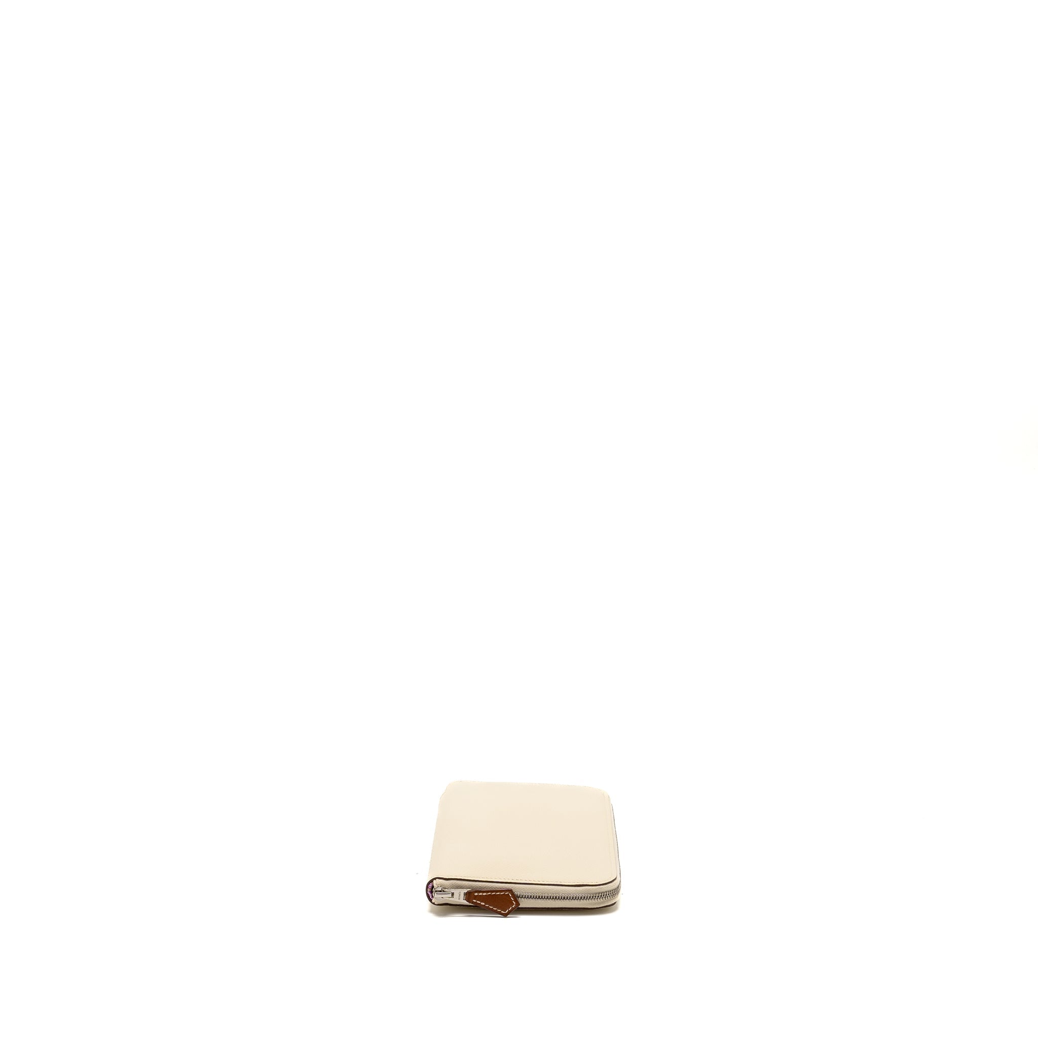 HERMES SILK IN CLASSIQUE LONG WALLET EPSOM/SILK NATA/CHAI-ROSE POURPRE SHW