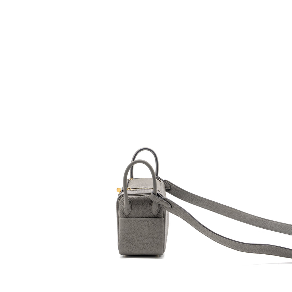 HERMES MINI LINDY CLEMENCE GRIS MEYER GHW