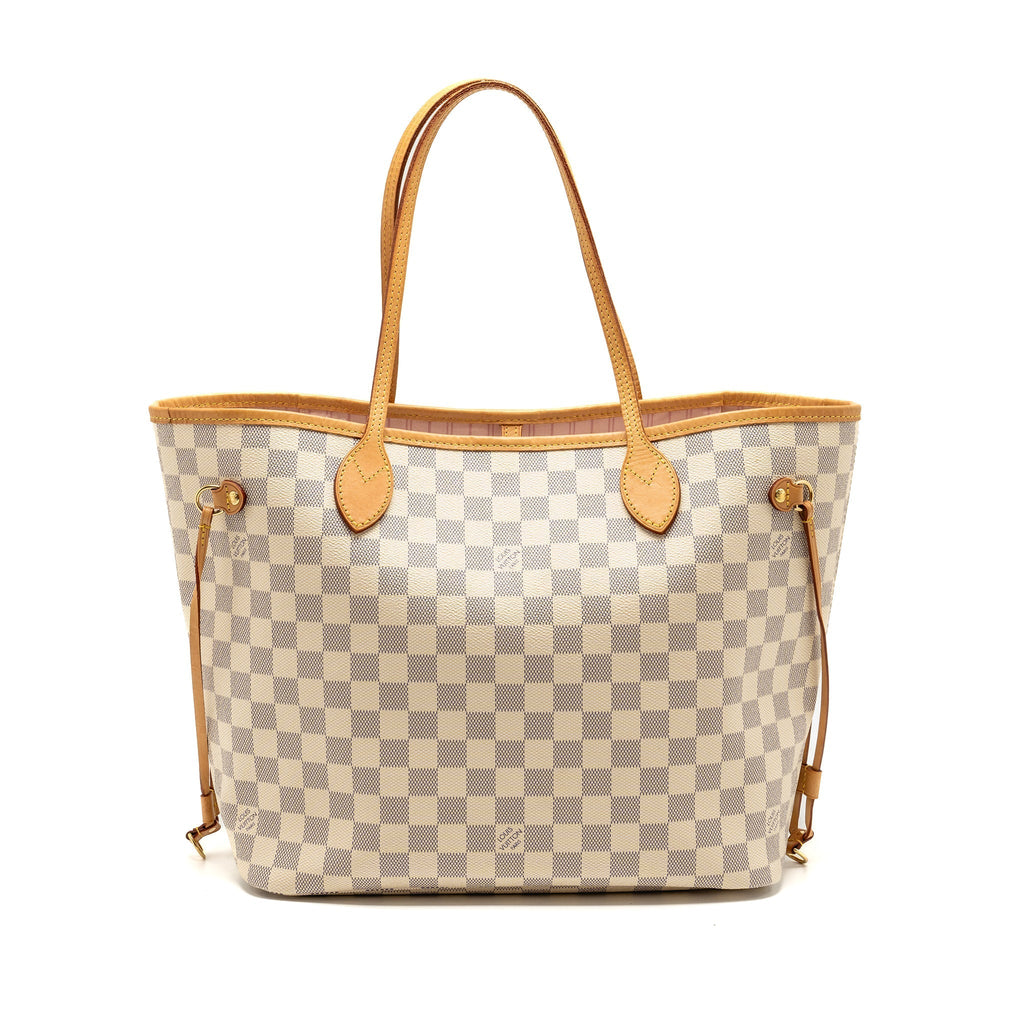 LOUIS VUITTON NEVERFULL MM DAMIER AZUR CANVAS GHW