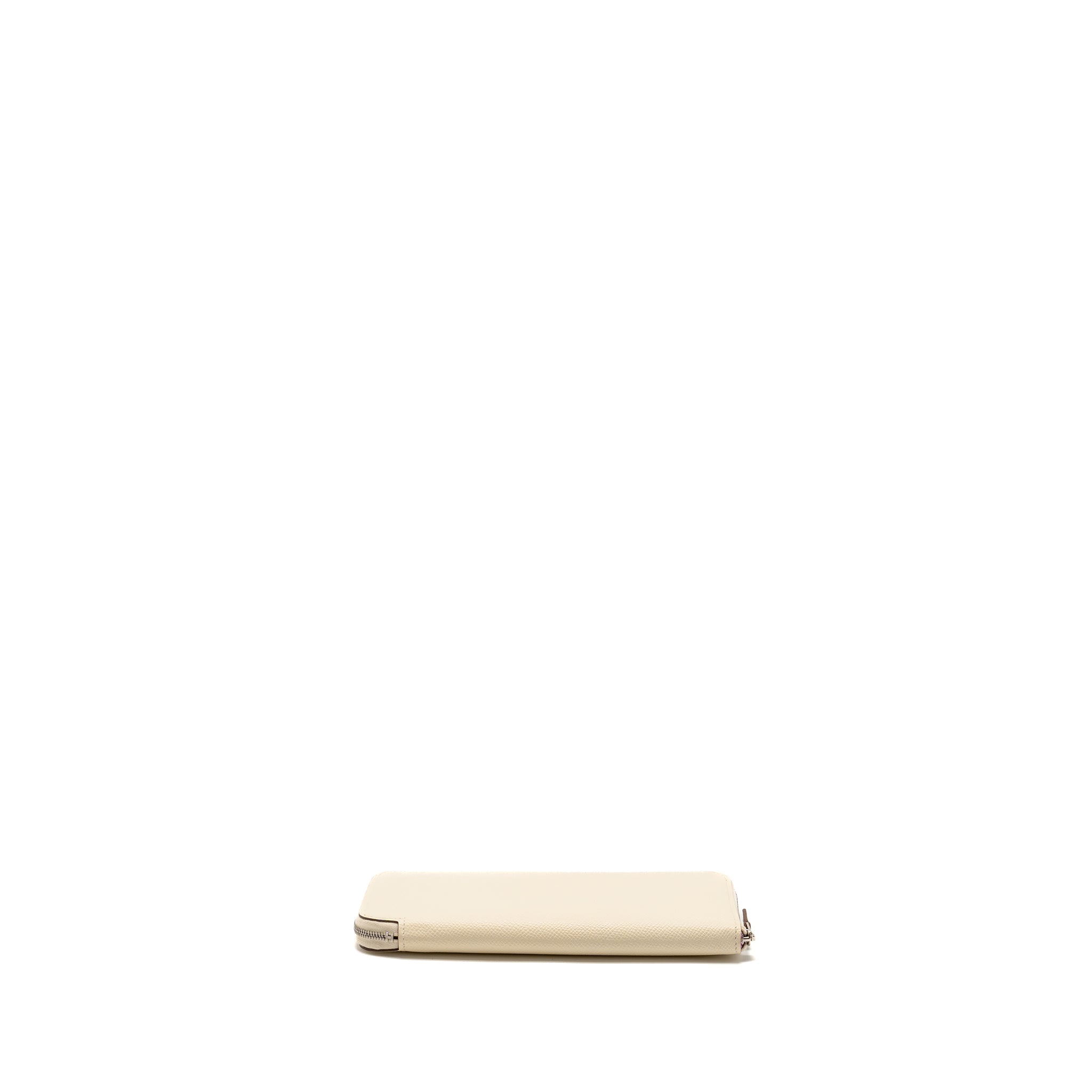 HERMES SILK IN CLASSIQUE LONG WALLET EPSOM/SILK NATA/CHAI-ROSE POURPRE SHW