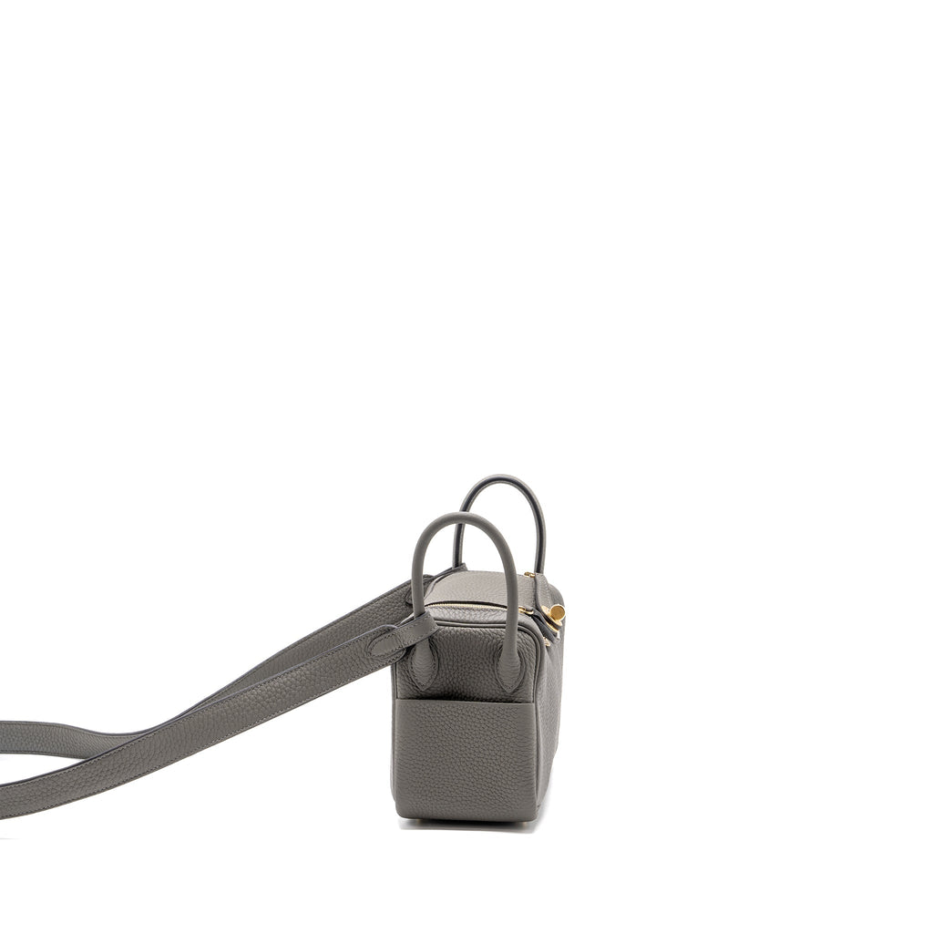 HERMES MINI LINDY CLEMENCE GRIS MEYER GHW
