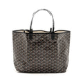 GOYARD SAINT LOUIS PM TOTE BAG GOYARDLINE CANVAS BLACK SHW