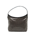 GOYARD BOHEME HOBO BAG GOYARDLINE CANVAS / CALFSKIN BLACK SHW