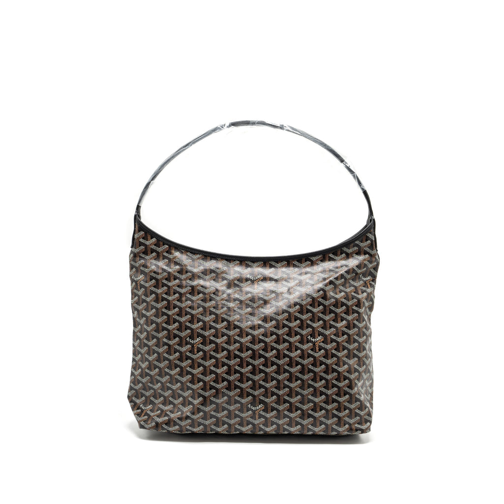 GOYARD BOHEME HOBO BAG GOYARDLINE CANVAS / CALFSKIN BLACK SHW