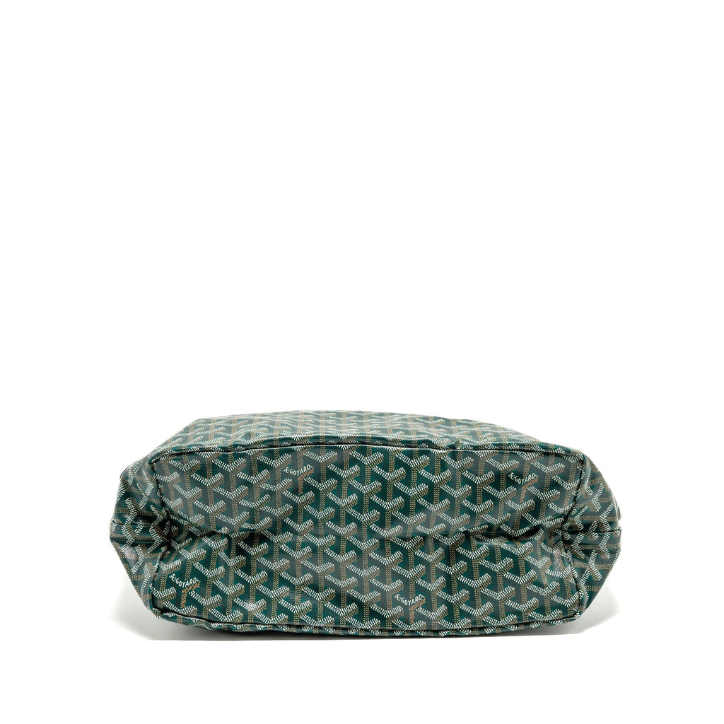 GOYARD SAINT LOUIS PM TOTE GOYARDINE CANVAS GREEN SHW