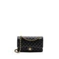 CHANEL MEDIUM CLASSIC DOUBLE  FLAP BAG CAVIAR BLACK GHW