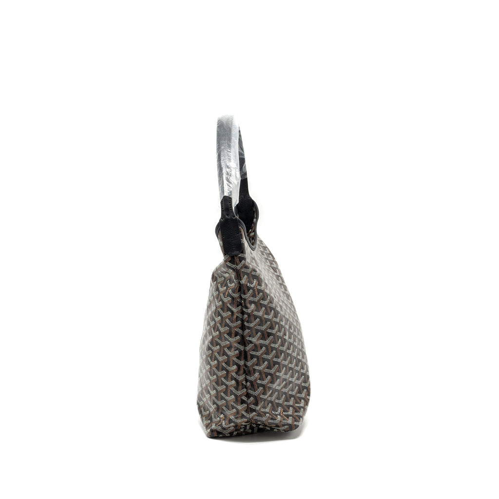 GOYARD BOHEME HOBO BAG GOYARDLINE CANVAS / CALFSKIN BLACK SHW