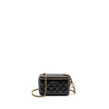 CHANEL 24A LONG VANITY CASE WITH CC LOGO ADJUSTABLE CHAIN LAMBSKIN BLACK GHW(MICROCHIP)