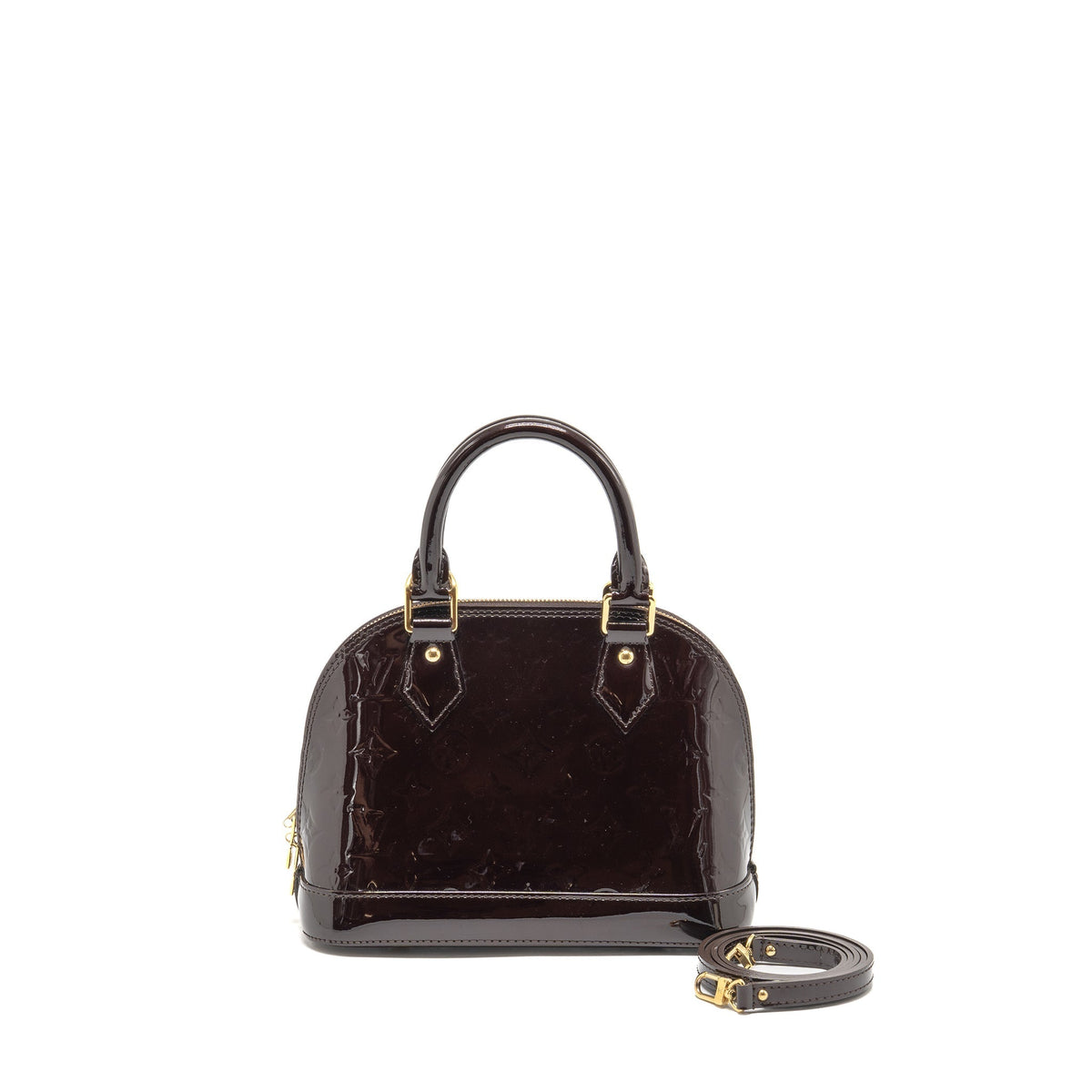 LOUIS VUITTON ALMA BB PATENT LEATHER AMATANTE GHW