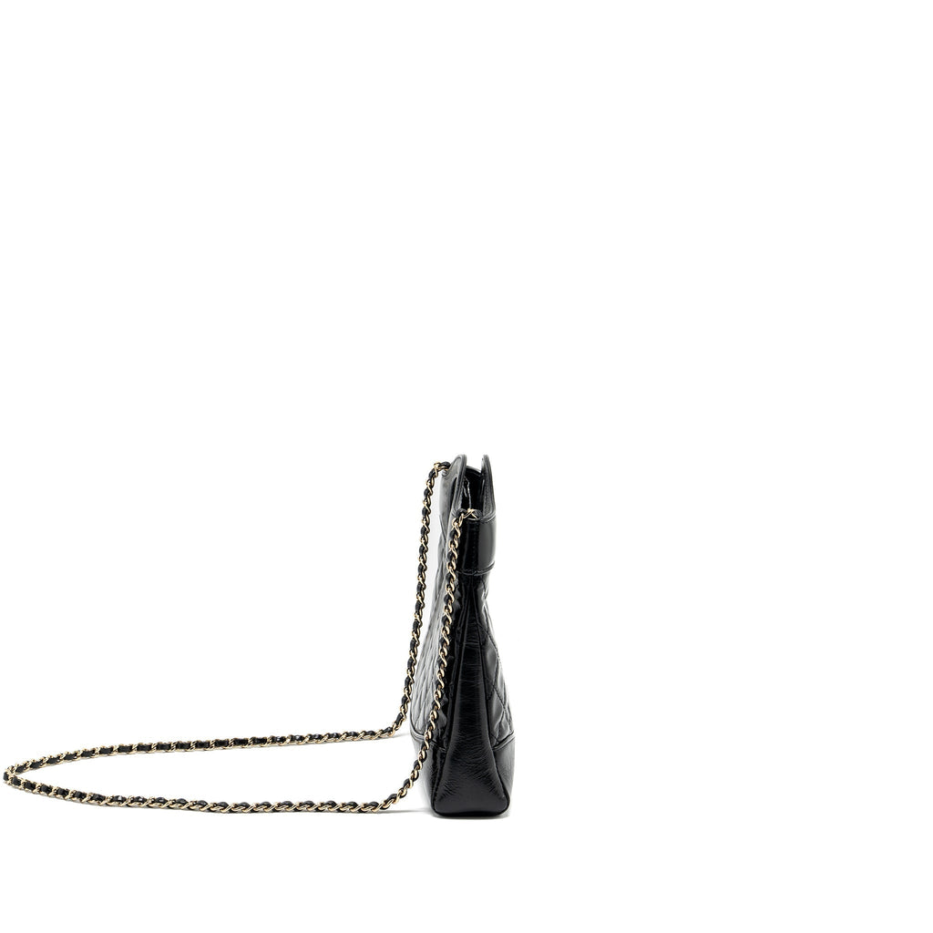 CHANEL MINI 31 BAG SHINY CALFSKIN BLACK LGHW (MICROCHIP)