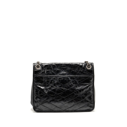 SAINT LAURENT/YSL MEDIUM NIKI CHAIN BAG VINTAGE CALFSKIN BLACK SHW