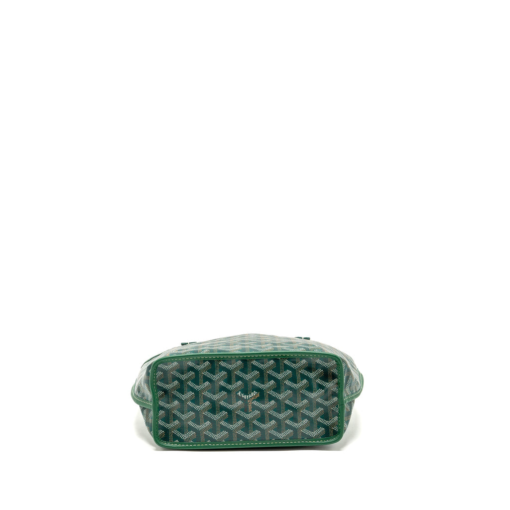 GOYARD MINI ANJOU TOTE BAG GOYARDLINE CANVAS GREEN SHW
