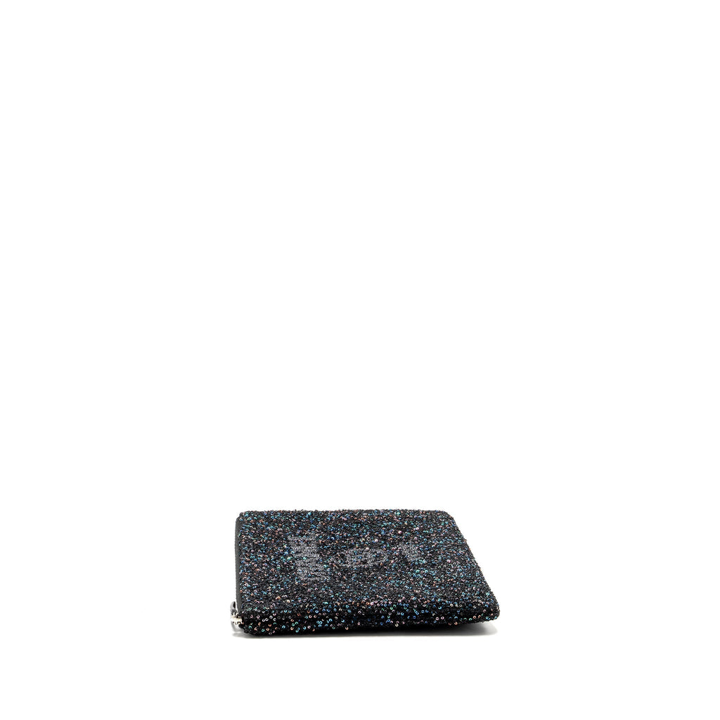CHANEL 20A DEAUVILLE POUCH SEQUINS/CALFSKIN BLACK/MULTICOLOUR SHW