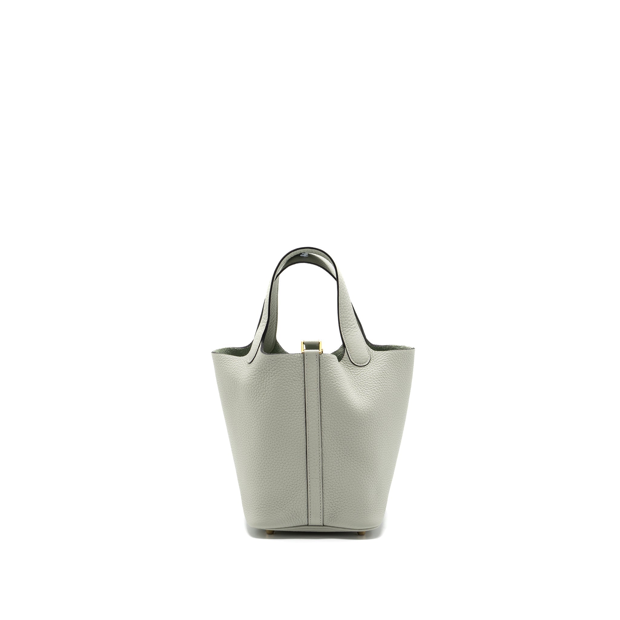 HERMES PICOTIN 18 LOCK BAG CLEMENCE GRIS NEVE GHW