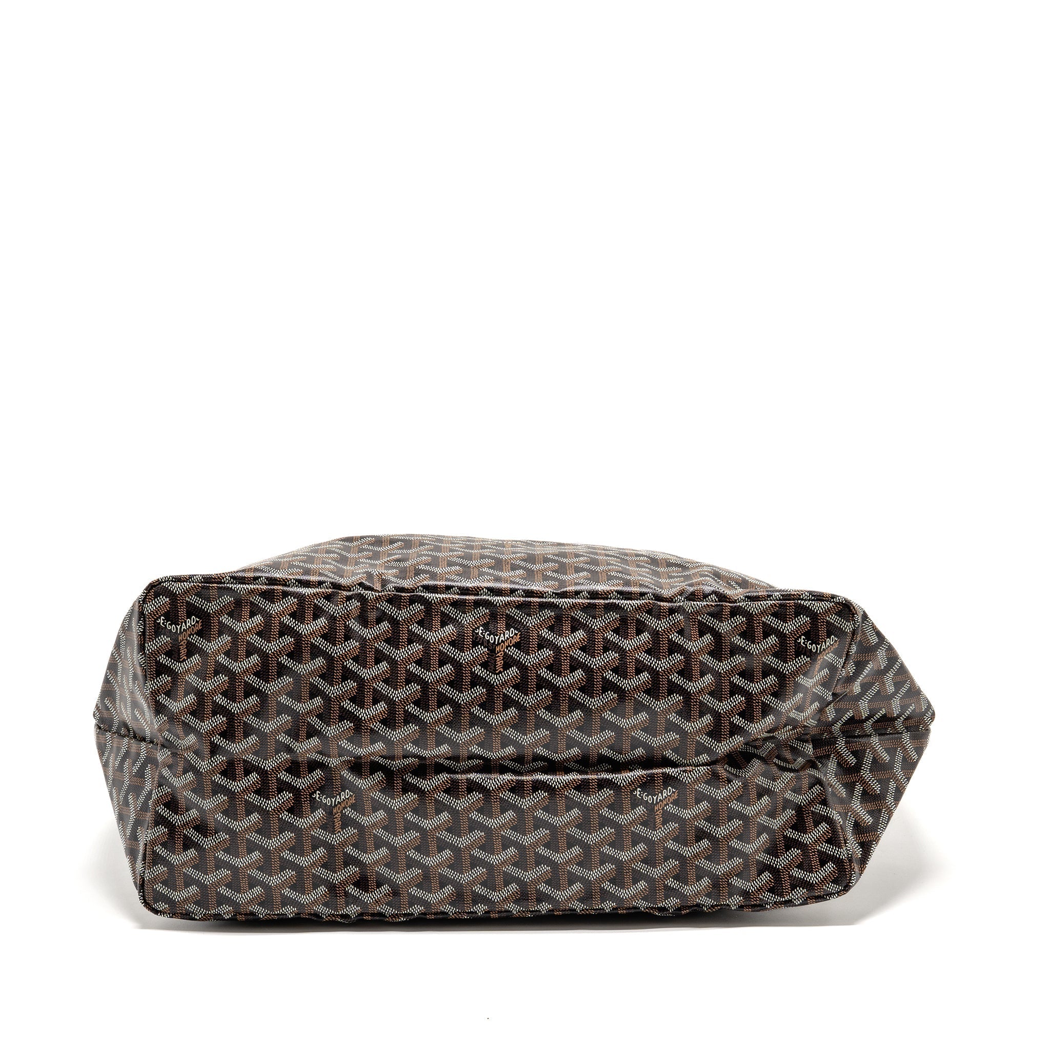 GOYARD SAINT LOUIS GM TOTE GOYARDINE CANVAS BLACK/BROWN SHW