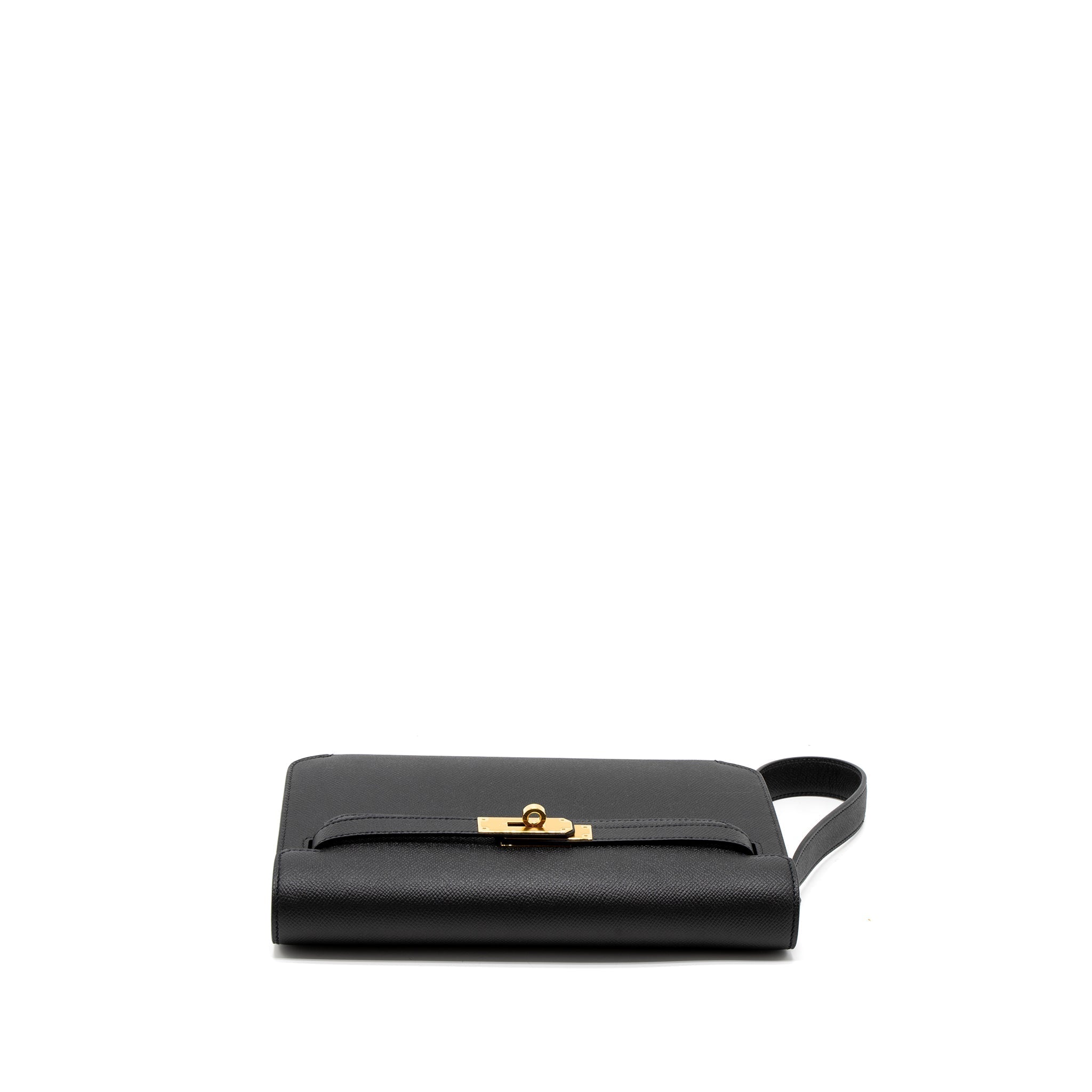 HERMES POCHETTE KELLY DEPECHES 25 EPSOM BLACK GHW
