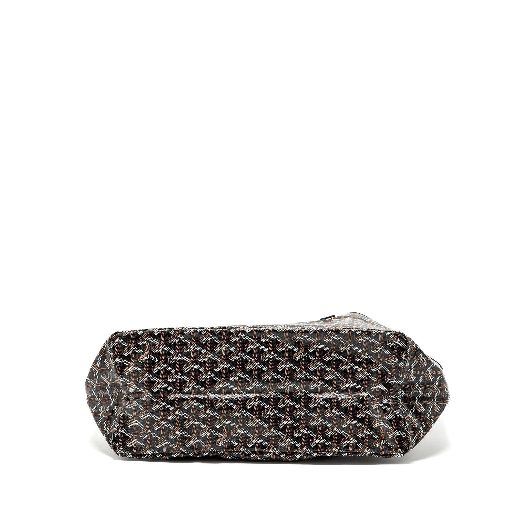 GOYARD SAINT LOUIS PM TOTE BAG GOYARDLINE CANVAS BLACK SHW