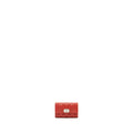 CHANEL BOY FLAP CARD HOLDER CAVIAR RED SHW