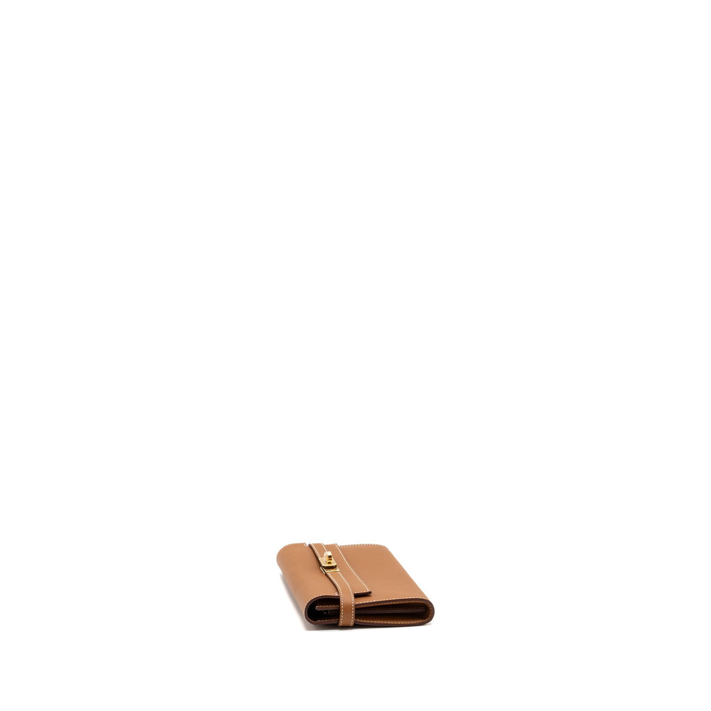 HERMES KELLY LONG WALLET EPSOM GOLD GHW