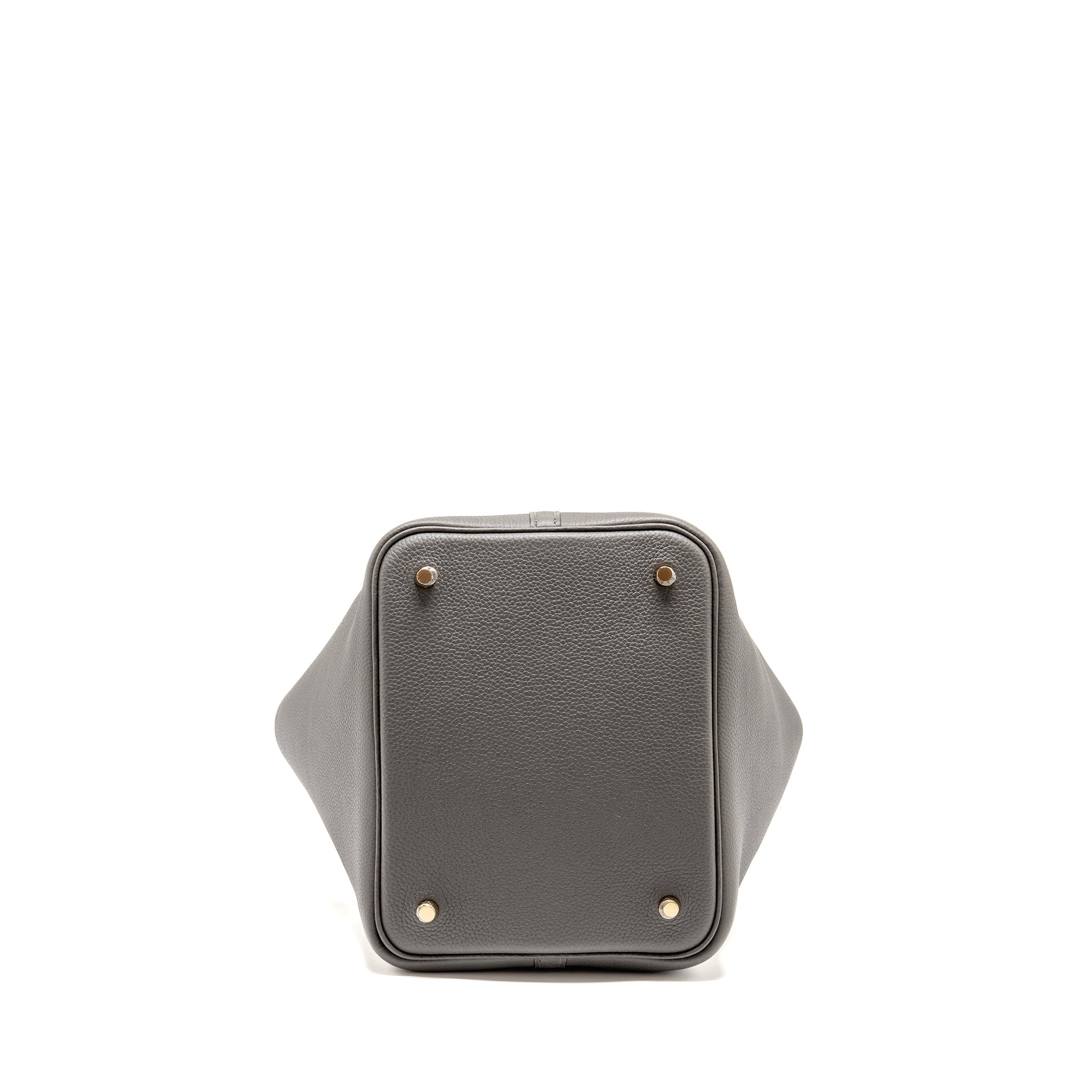 HERMES PICOTIN 22 LOCK BAG TAURILLON MAURICE GRAPHITE GHW