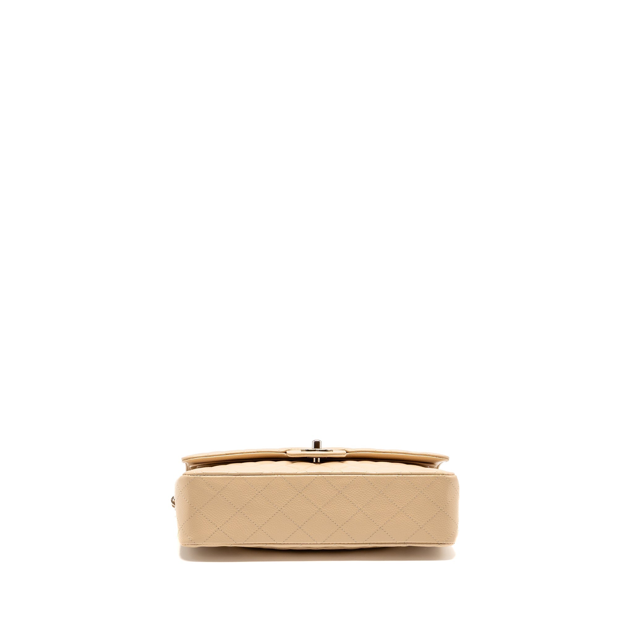 CHANEL MEDIUM CLASSIC DOUBLE FLAP BAG CAVIAR BEIGE LGHW