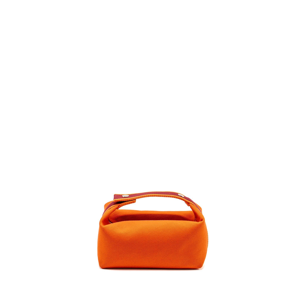 HERMES TROUSSE DE TOILETTE BRIDE A BRAC PM ORANGE SHW