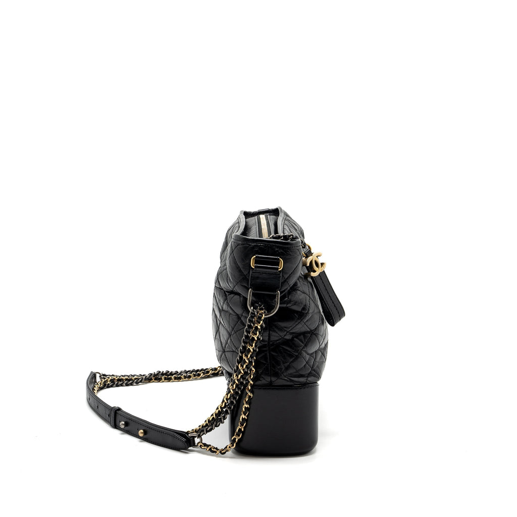 CHANEL MAXI GABRIELLE HOBO BAG CALFSKIN BLACK MULTICOLOUR HARDWARE