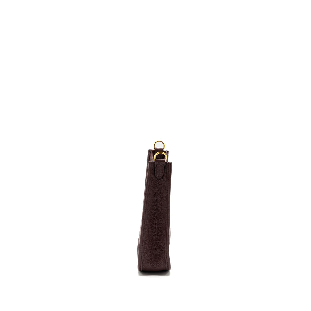 HERMES MINI EVELYN CLEMENCE ROUGE SELLIERE GHW